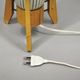 1970s Czech Mid-Century Glass and Wood Tripod Table Lamp by Dřevo Humpolec