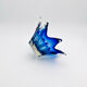 Large Bohemian Crystal Coupe Hospodka Blue Sommerso 1960