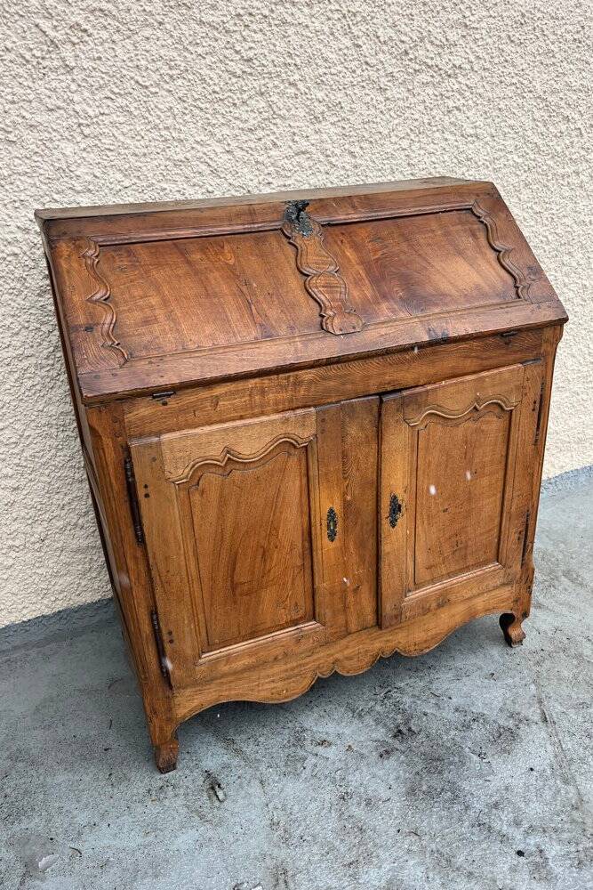 19th-century walnut secretary
