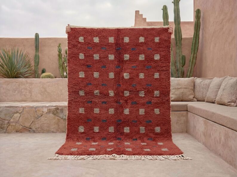 Moroccan Beni Ourain Berber rug, handwoven, size 150/250 cm.