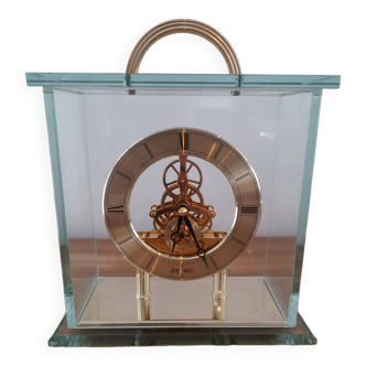 Seiko vintage skeleton desk or mantel clock