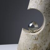 Lampes de table en travertin par Giuliano Cesari et Enrico Panzeri pour Nucleo Sormani, 1971