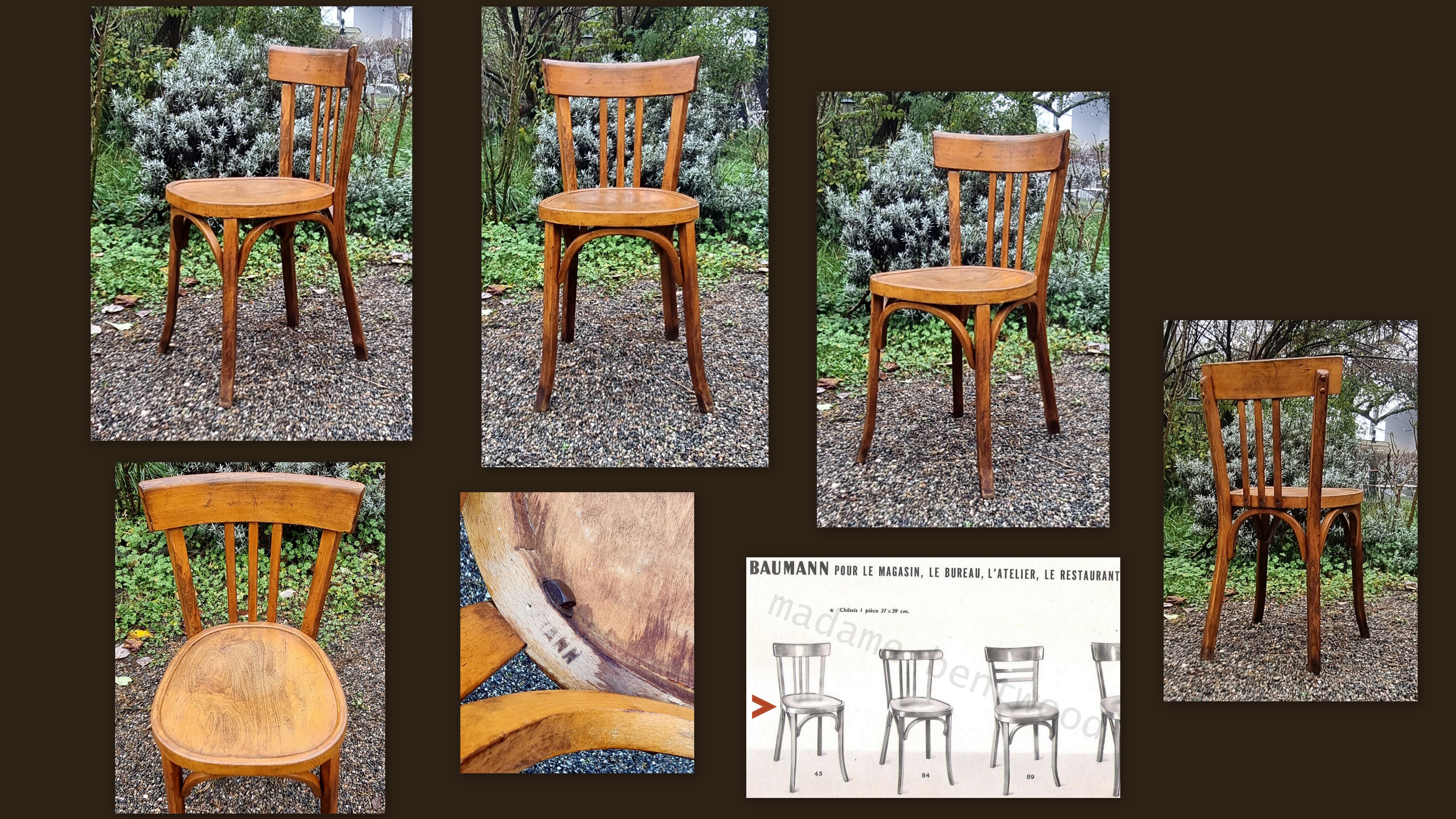 Baumann bistro chair in bentwood