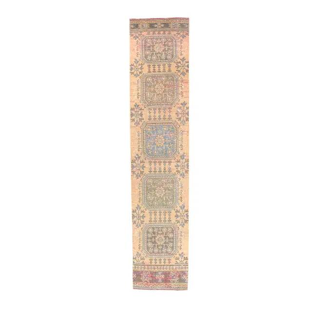 1970s Turkish Oushak Hand-Knotted Wool Rug 77x360