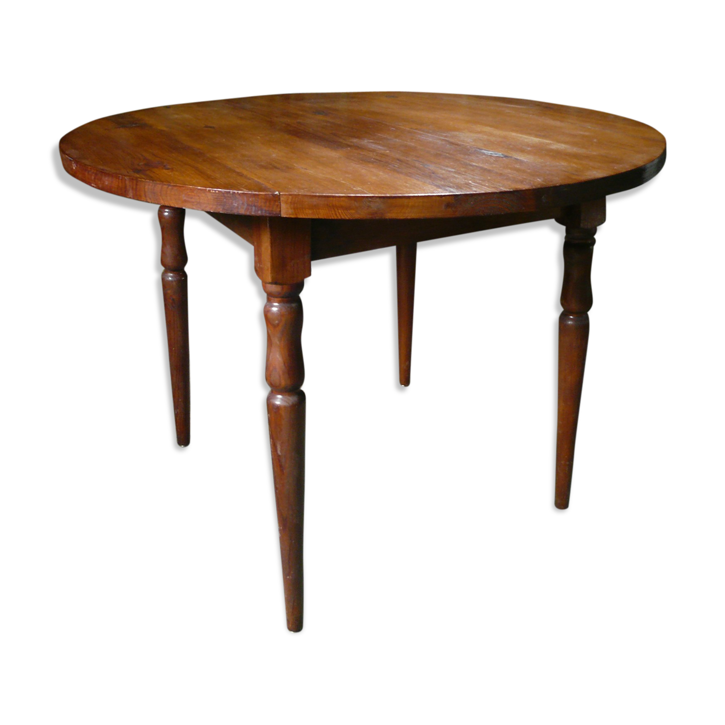 Round wooden table