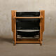Kurt Østervig hunting chair in black leather for K. P. Jørgensens Møbelfabrik