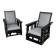 Important Pair Of Black Lacquered Rocking Armchairs Circa 1920 - 30