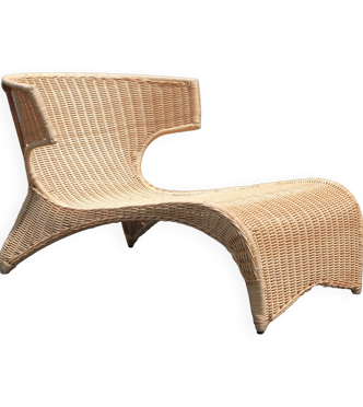 Fauteuil / chaise longue rotin par Monika Mulder pour IKEA 120 € Livraison  : à partir de 4,99 € | Selency