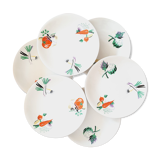 Set of 6 small plates KG Lunéville