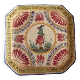 Quimper henriot earthenware trivet from the 70s