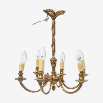 Gilded bronze chandelier