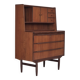 1960s, Danish chest of drawers with a mirror inside, original condition, teak wood.