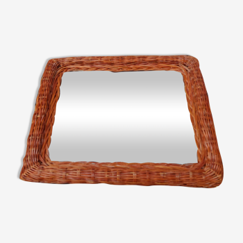 Rattan mirror 31 x 26 cm