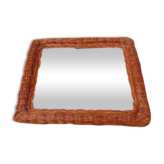 Rattan mirror 31 x 26 cm