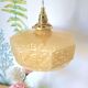 Vintage Art Deco yellow Clichy glass pendant light