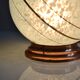 Art Deco table lamp with blue speckled opaline glass globe