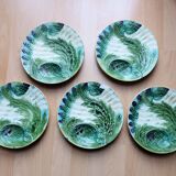 Set of 5 earthenware plates