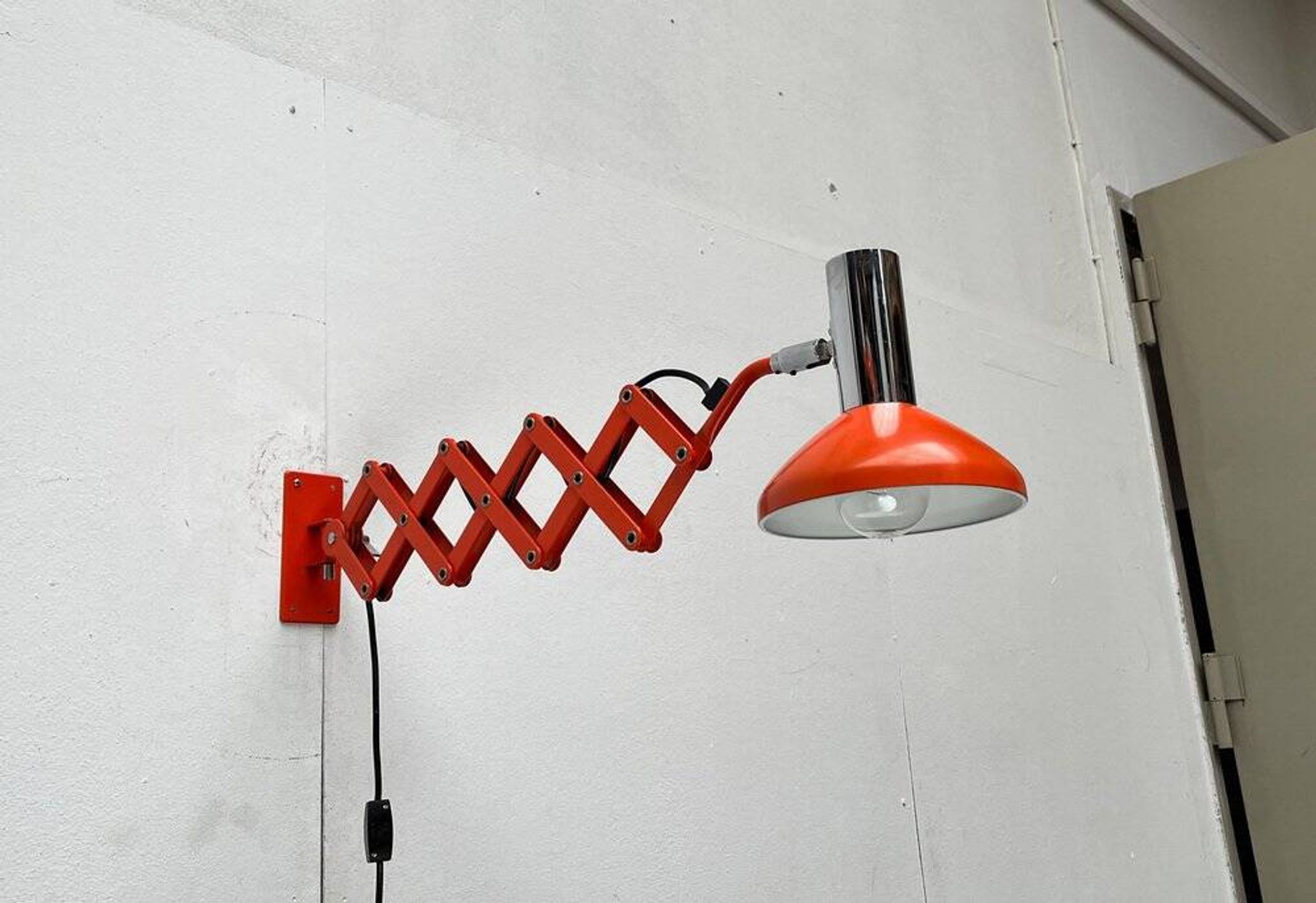 Mid-Century German Space Scissor Wall Lamp by Hustadt Leuchten, 1960s, set of 2