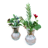 Small crystal vases