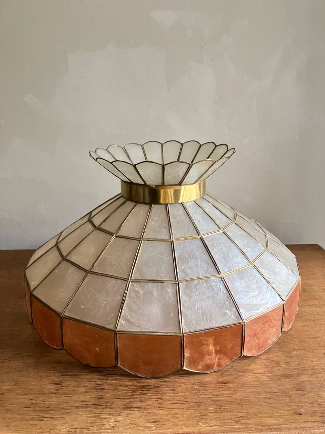 Vintage mother-of-pearl pendant light