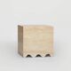 Table d'appoint en travertin "Flow