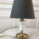Table lamp in alabaster and brass 50s