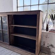 XXL industrial sideboard with glass doors