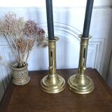 Pair of brass candlesticks