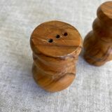 Olive wood salt and pepper shakers