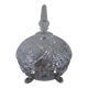 Cut glass sugar bowl on a stand