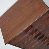 French art deco mahogany apothecary / filing cabinet, ca 1920