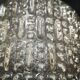 Old ceiling lamp lamp vintage white glass diamond tip ø 14 cm 100% 1970 vintage