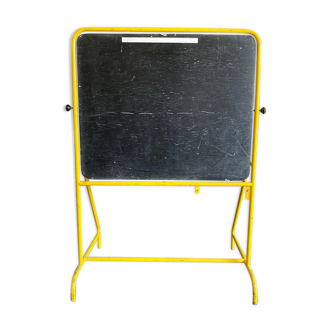 Tableau école pivotant jaune années 70/80