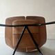 Barrel chair wood & metal by Pierre Guariche for Steiner Paris 1950
