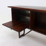 Rosewood Boomerang Desk by Peter Løvig Nielsen for Hedensted Møbelfabrik Denmark 1950s