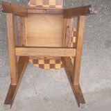Vintage solid oak stool