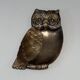 Brass Owl Catchall with Chiseled Feather Decoration. Italian Work in the