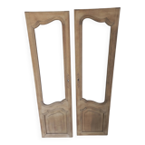 Pair of solid oak doors with a sanded finish.