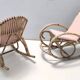 Pair of Postmodern Bamboo Children Rocking Chairs Ascribable to Vittorio Bonacina
