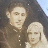 Photograph of couple framed