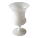 Striped white opaline vase coupe