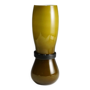 Simon Moore for Salviati, large Murano glass vase Fasciati.