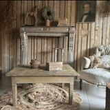 Old outdated oak coffee table