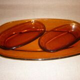 Plat Duralex en verre ambré 36 cm