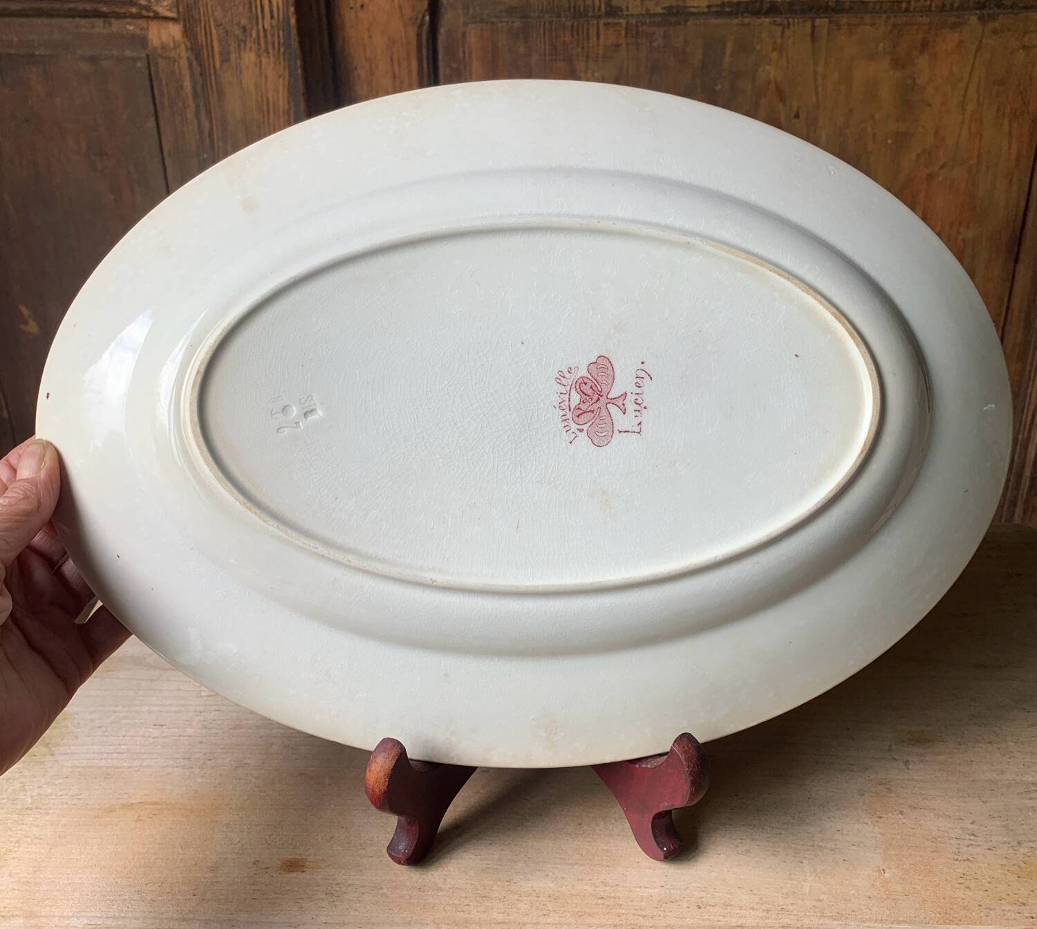 1900s oval serving dish KG Lunéville Lucien