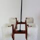 Scandinavian chandelier in perspex and teak from the 60s/70s.