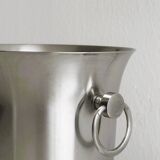 Matte silver metal ice bucket