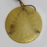 Ancien suspension vasque Art Déco 1 Feu, en pâte de verre jaune