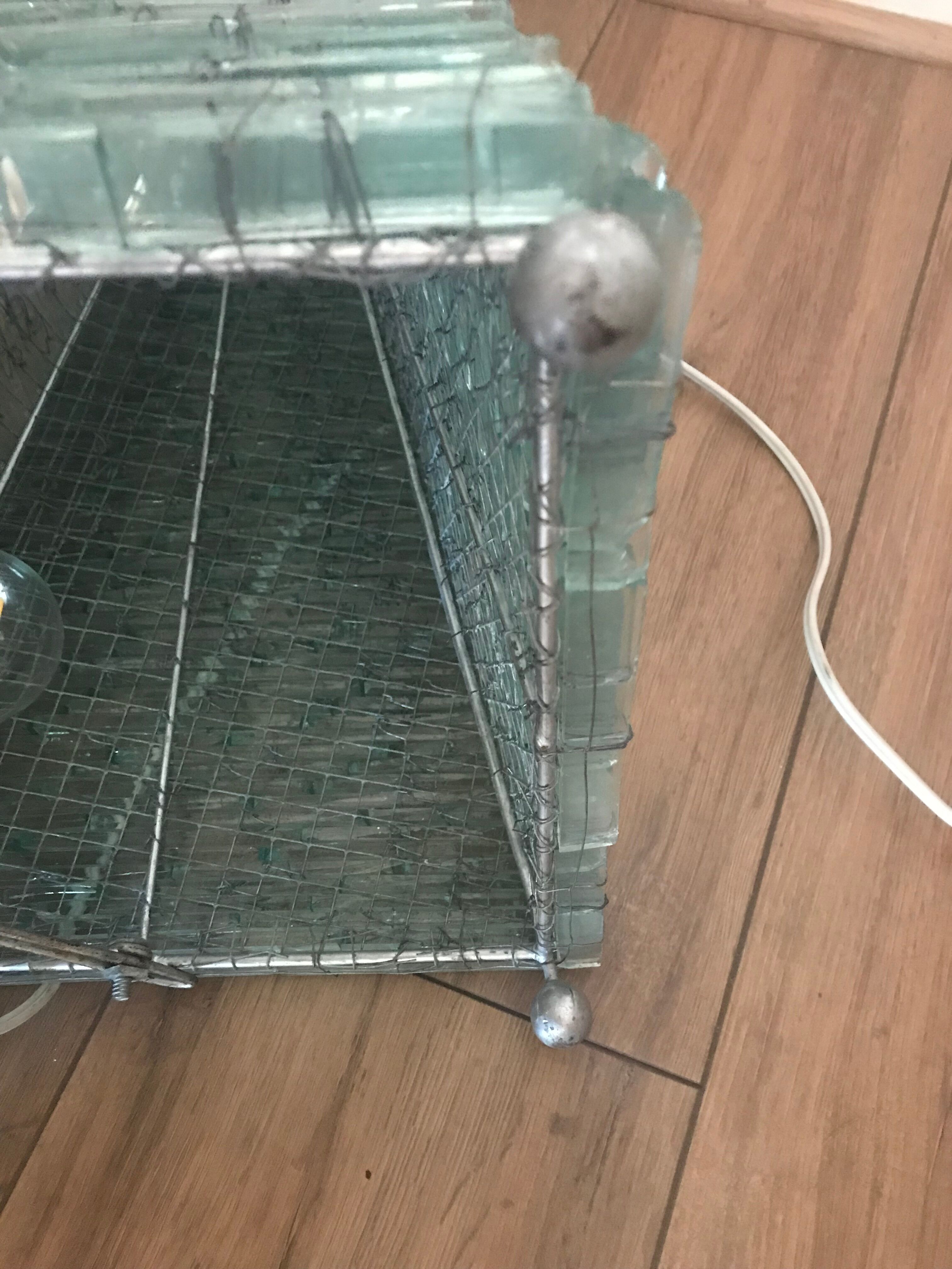 Stacked glass pyramid lamp, 1970