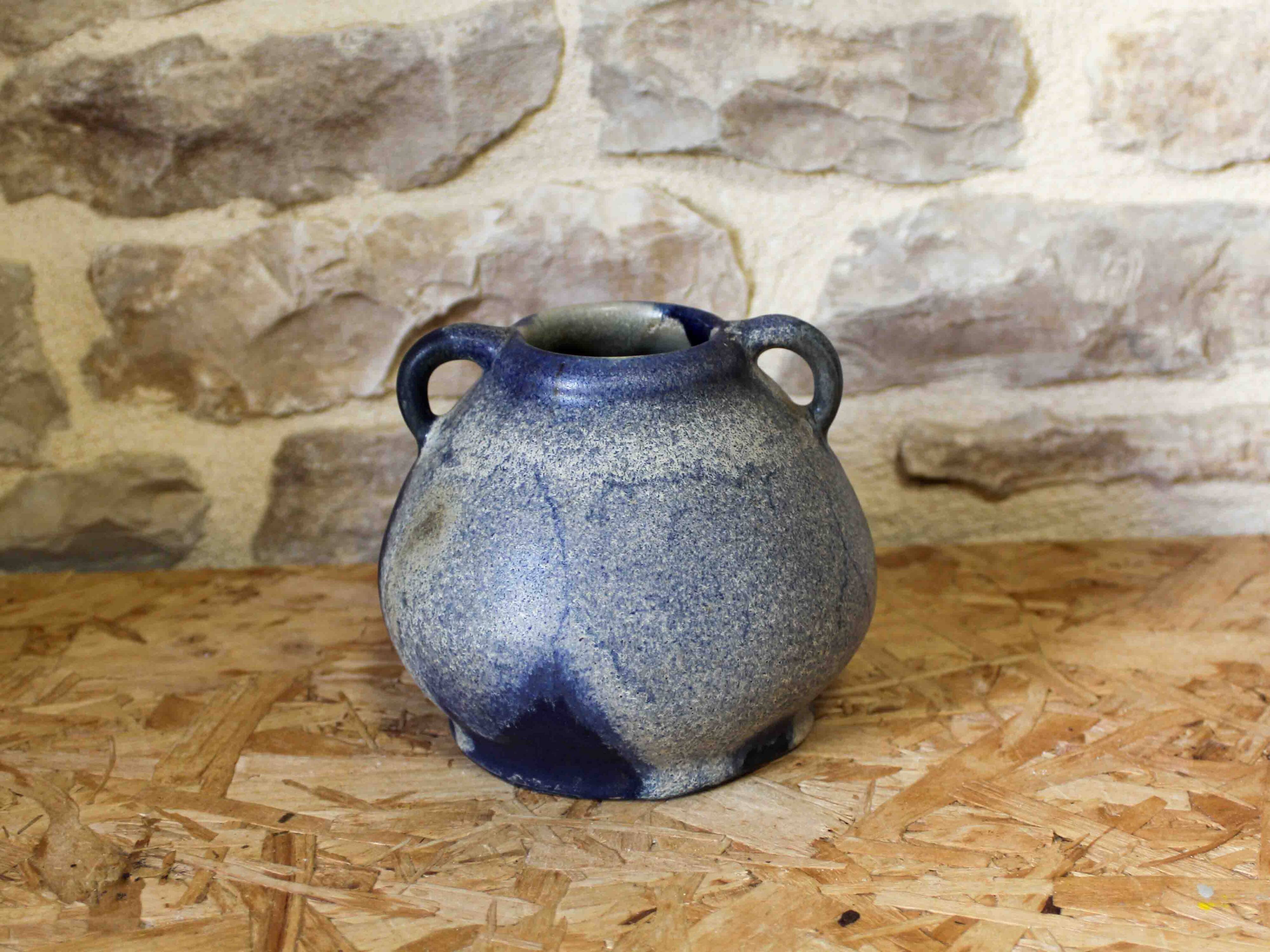 Glazed stoneware vase Léon Pointu